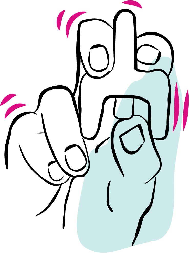 illustration d'une main tenant un spray nasal de naloxone