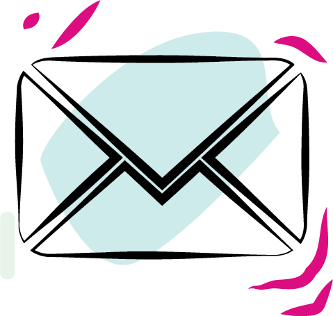 illustration of a a letter representing email