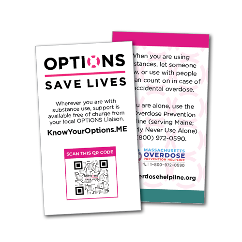 OPTIONS Harm Reduction Wallet Card
